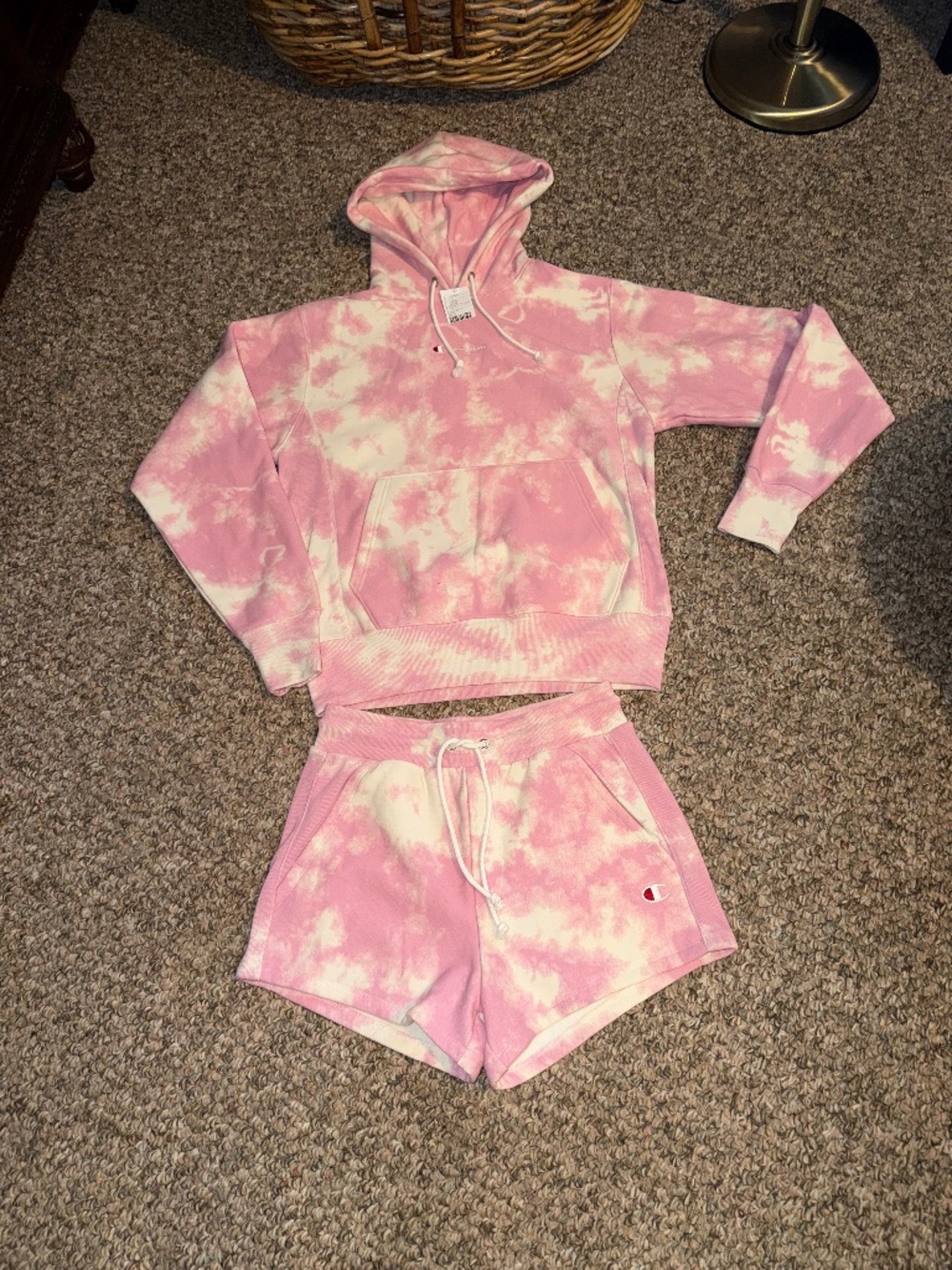 Urban Outfitters Tie Dye Champion Hoodie/Short Set New With Tags - Small